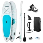 FITFIU Fitness Waimea - Stand up Paddle Gonflable Design Marin, modèle All Round avec pagaie, siège et Accessoires, Planche Sup, Poids Max. de l'utilisateur 100kg, 305x76x15cm