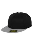 Flexfit Men's Premium 210 Fitted Cap, Black/Silver, L-XL UK