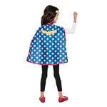 RUBIES - DC Superhero Girls - Wonder Woman - Accessoires Déguisement pour Enfants - Taille Unique - Cape Bleue, Tiare Dorée - Pour Halloween, Carnaval - Idée Cadeau de Noël