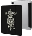 Étui Pour Ipad Pro 2021 Motorhead 12,9 Pouces, Type Ordinateur Portable, Support À Trois Volets Avec Porte-Stylo, Veille/Réveil Automatique