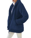 ABINGOO Manteaux Polaire Zippée pour Femme Mode en Peluche à Capuche Épaissir Blouson Chaud Hiver Décontractée Doux Ample Veste(Z-Bleu,S)