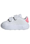 adidas Advantage Shoes Kids Tennis, Cloud White/Bliss Pink/Core Black, 5.5 UK