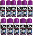 12 X 200 ML COMPRESSED AIR PRESSURE DUSTER SPRAY CAN CLEANS PROTECTS KEYBOARDS 