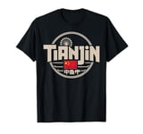 Tianjin China City Modern Icons with Flag T-Shirt