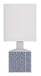 Lampe de chevet Gisele, lampe décorative céramique, 40 W, bleu, ø 14 x H 29 cm