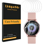 UniqueMe [Pack of 6 Screen Protectors for Samsung Galaxy Watch 4 40 mm/Samsung Galaxy Watch Active 2 40 mm Film, Screen Protector Soft HD TPU Clear Screen Protector