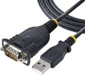 Adaptateur USB vers Série de 1m - Convertisseur DB9 Mâle vers USB - Adaptateur USB RS232, Prolific IC - Convertisseur pour PLC/Imprimante/Scanner/Switch - Windows/Mac (1P3FP-USB-SERIAL)