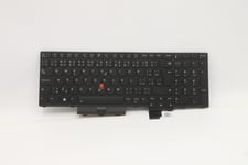 Lite-On - Ersättningstangentbord För Bärbar Dator - Med Trackpoint - Bakgrundsbelyst - Tjeckisk/Slovakisk - Svart - För Thinkpad P15 Gen 1 20St, 20Su  T15g Gen 1 20Ur, 20Us