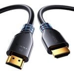 SOOMFON 8K 2.1 HDMI Cable 3M HDMI to HDMI 2.1 Cable, 8K 60Hz, 4K 120Hz, 48Gbps High Speed HDMI Lead for TV Xbox One PS4 PS5 Monitor Blu-ray Soundbar DVD Laptop