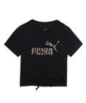 PUMA Unisex Ess+ Animal Knotted G Tee, Puma Black, 152 EU