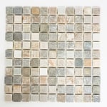 mosaik ws quartz square quartzite beige/grey 2,2x2,2x1