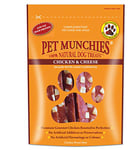 Pet Munchies Chicken and Cheese Dog Treats, Premium Dog Chews with Natural Real Meat, Low in Fat and High in Protein 100g (Pack of 8)