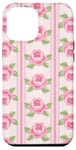 Coque pour iPhone 12 Pro Max Rose délicat motif floral rose esthétique girly