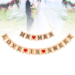 Personalised Mr & Mrs LOVE IS SWEET Bunting Wedding Rustic Banners Photo Decor