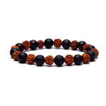 Rudraksha/Lava Rock Bracelet Elastic