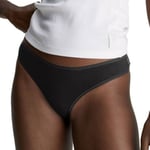 Calvin Klein Trosor 3P Ideal Cotton Thongs Svart bomull Large Dam