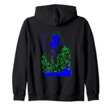 Billie Eilish Music Neon Backlit by Rock Off Zip Hoodie