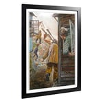 Big Box Art Framed Print of Christian Krohg Street View Design | Wall Art Picture | Home Decor for Kitchen, Living, Dining Room, Bedroom, Hallway, Office, Black, A2 / 24.5x18 Inch / 62x45cm