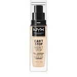 NYX Professional Makeup Can't Stop Won't Stop Full Coverage Foundation Foundation med fuld dækning Skygge 02 Alabaster 30 ml