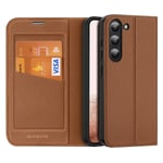 DUX DUCIS Skin X2 Tough Wallet Stand Case for Samsung Galaxy S23+ (Plus) - Brown