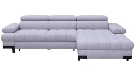 Canapé d'angle convertible 4 places SELVA coloris gris