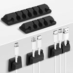 Clips Câble Organisateur Bureau, 5Pcs Support De Câble Cable Clips, Organisateur De Cordon, Range Cable Bureau Gestion Des Cables, Câble Rangement Pour Usb Câbles De Chargeur/Souris/Écouteur/Pc