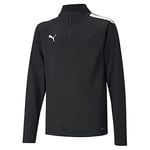 PUMA TeamLIGA 14 Zip Top Jr, Sweat zippé, Puma Black-Puma White, Taille 16 ans/176