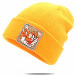 (TAZ-keltainen)Lämmin Pipo Neulottu Hattu Sarjakuva Donald Kirjonta Rento Pojille Tytöille Talvihattu Muoti Solid Unisex Cap Outdoor Skullies Lippikset