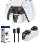 Chargeur Manette Ps5m, Station De Charge Pour 2 Manette Dualsense Ps5 & Edge, 2h Rapide Chargeur Usb Avec Câble Avec Indicateur Led Pour Manette Ps5.[V45]