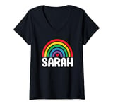 Womens I Love Sarah Cute Sarah Lover for Men and Women V-Neck T-Shirt