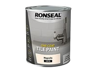 Ronseal One Coat Tile Paint Magnolia Satin 750ml,RSLOCTPMS750