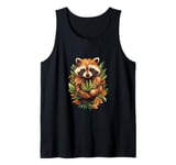 Nature Inspired Raccoon Graphic Cute Raccoon Tank Top