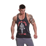 Gold's Gym GGVST003 Men's Muscle Joe Premium Stringer Vest, Charcoal Marl, L