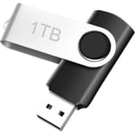 USB 3.0 Flash Drive 1TB, Ultra Snabb Flashminne 1000GB Kompatibel Med Dator/Laptop, Bärbar Metall Tumme Drive 1TB Med Roterande Design