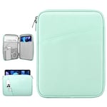 Dadanism 9-11 Pouces Tablette Housse Pochette pour iPad Air 11" 2024, iPad 9/8/7e Gén 10,2, iPad Pro 11 M4 M2 2024-2018, iPad Air 5/4 10,9, iPad 10e Gén 10,9, Galaxy Tab A8/A9+/S9 FE, Menthe Verte