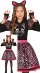 FIESTAS GUIRCA Déguisement Adorable Chat Noir Filles - Robe Tutu Kitty avec Serre tête Oreilles de Chat Rose - Déguisement Enfants - Filles Âge 5-6 Ans