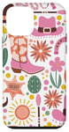 Coque pour iPhone 12 mini Cute Pink Cowboy Boot Cowgirl Hat Long Live Western Cowgirls