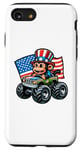 Coque pour iPhone SE (2020) / 7 / 8 Patriotic Monkey 4 juillet Monster Truck American