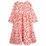 Mini Rodini Fuchsia Aop Woven Frill Dress Red |  | 92/98 cm