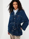 Levi's Belted Dolman Trucker Denim Jacket - She's Nice No Dp Blue, Blue, Size L, Women