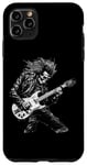 Coque pour iPhone 11 Pro Max Skeleton Guitar Guy Rock And Roll Band Rock On