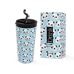 I-Drink - Mug Thermique En Acier Double Paroi 500 ml Décoré (Panda)