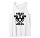 No Pain No Gain Weightlift Workouts Gym Quotes Gym Fitness Tank Top