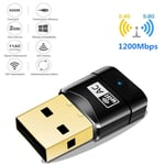 1200Mbps Wireless USB Adapter 802.11ac Dual Band 2.4/5GHz WiFi Network Dongle