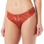 DIM Culotte Femme Dentelle Generous Essentiel x1, Marron, XL