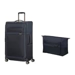 Samsonite Airea - Spinner L Expandable, Suitcase, 78 cm, 111.5/120 L, Blue (Dark Blue) Airea Toiletry Bag, 29 cm, Dark Blue, Blau (Dark Blue), 29 cm, Airea Wash Bag