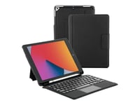 Mobilis - Tangentbord Och Foliefodral - Protective Case, Detachable - Med Pekplatta - Trådlös - Bluetooth - Azerty - Fransk - Svart