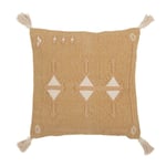 Coussin Déco Triangle "Bali" 50x50cm Naturel & Beige