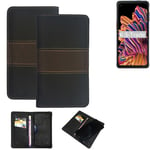 Wallet Case for Samsung Galaxy XCover Pro Protective Case + Cell Phone Case Brow