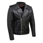 Milwaukee Leather Veste de moto classique en dentelle style police pour homme Noir Taille M